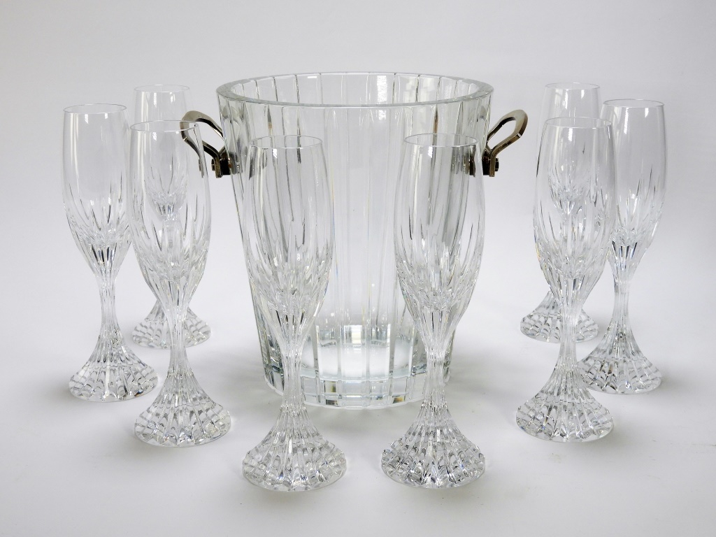 9PC BACCARAT MASSENA CHAMPAGNE