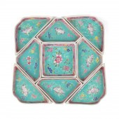 9PC CHINESE FAMILLE ROSE SWEET