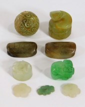 9PC ESTATE CHINESE CARVED HARD