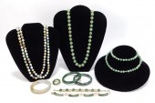 9PC ESTATE HARDSTONE AND JADEI