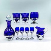 9PC FARBER BROS COBALT BLUE GL