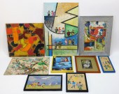 9PC FRANK KESSLER MODERN ABSTR