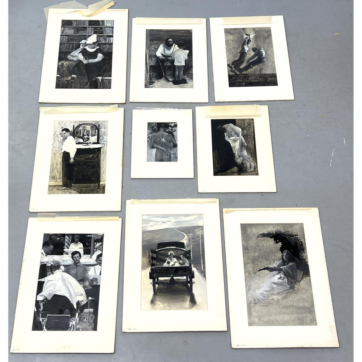 9pc HERBERT TAUSS acrylic