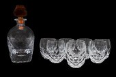 9PC MOSER DECANTER & STEUBEN O