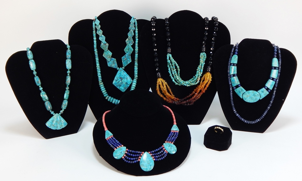 9PC NATIVE AMERICAN STYLE TURQUOISE