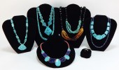 9PC NATIVE AMERICAN STYLE TURQ