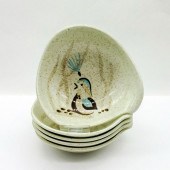 9PC RED WING POTTERY BOWLS, BO