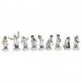 (9PC) SITZENDORF GERMAN PORCEL