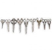 (9PC) STERLING HANDLED GRAPE S