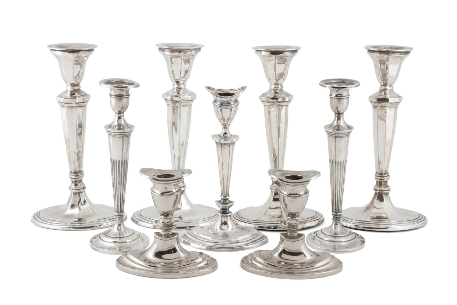 9PC STERLING SILVER AND SILVERPLATE
