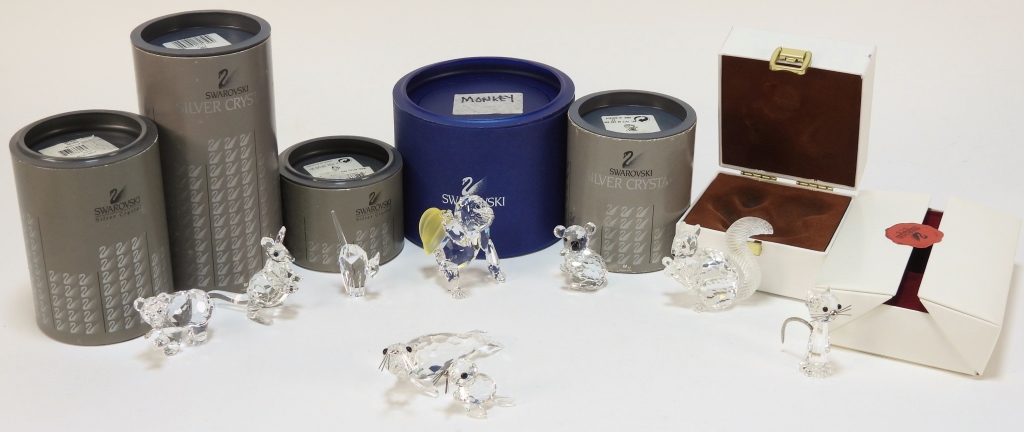 9PC SWAROVSKI ASSORTED ANIMALS