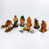9PC VINTAGE NATIVITY SETSix fi