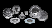 9PCS FRENCH ART GLASS, MOSTLY