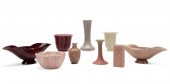 9PCS ROOKWOOD POTTERY IN ROSE