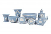 9PCS WEDGWOOD BLUE JASPERWARE