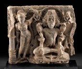 9TH C. INDIAN STONE TEMPLE PAN