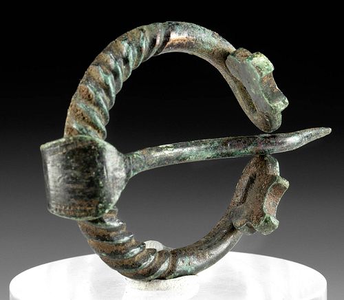 9TH C. VIKING BRONZE BROOCH W/