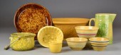 (9)Yellow ware Bennington-Styl