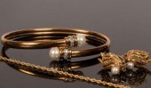 A 10k gold bangle with culture