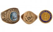 A 10K GOLD CLASS RING AND MASO