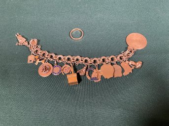 A 12k gold filled charm bracelet