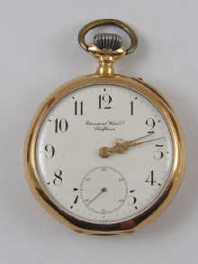 A 14 ct gold open face keyless