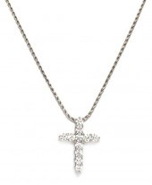 A 14 Karat White Gold and Diam