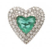 *A 14 Karat White Gold Simulat
