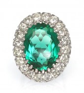 *A 14 Karat White Gold Simulat