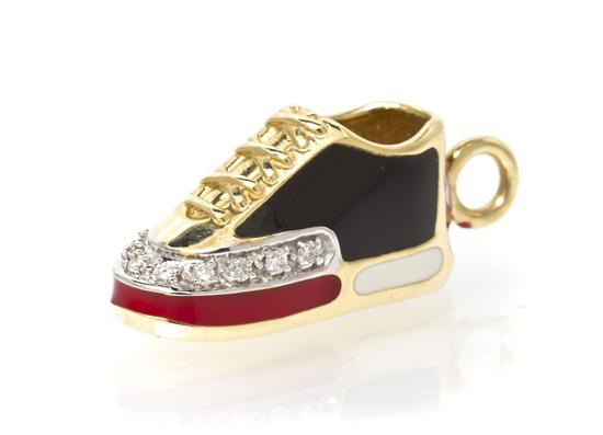 * A 14 Karat Yellow Gold Polychrome
