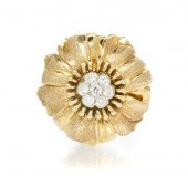 * A 14 Karat Yellow Gold and D