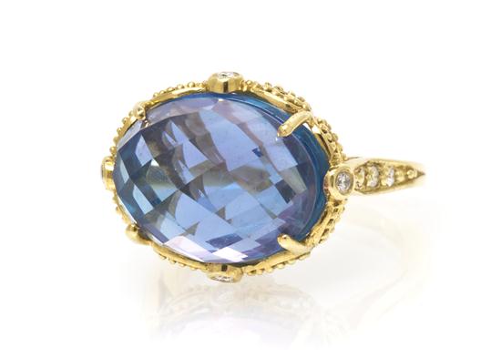 A 14 Karat Yellow Gold Amethyst
