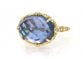 A 14 Karat Yellow Gold Amethys
