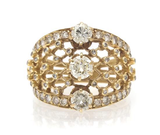 A 14 Karat Yellow Gold and