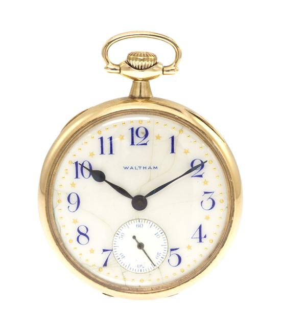 A 14 Karat Yellow Gold Pocket Watch
