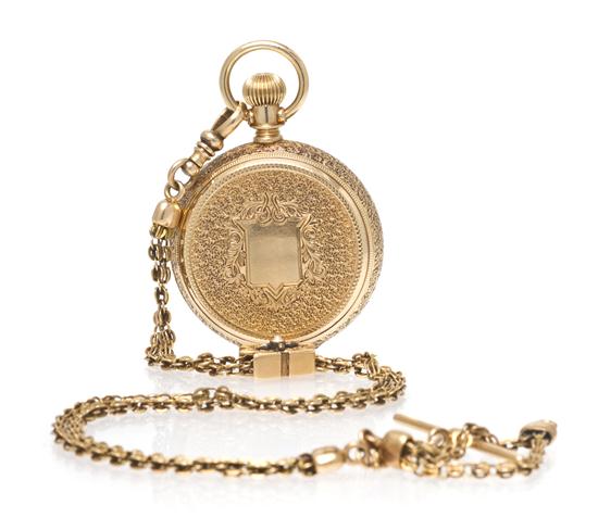*A 14 Karat Yellow Gold Hunter Case