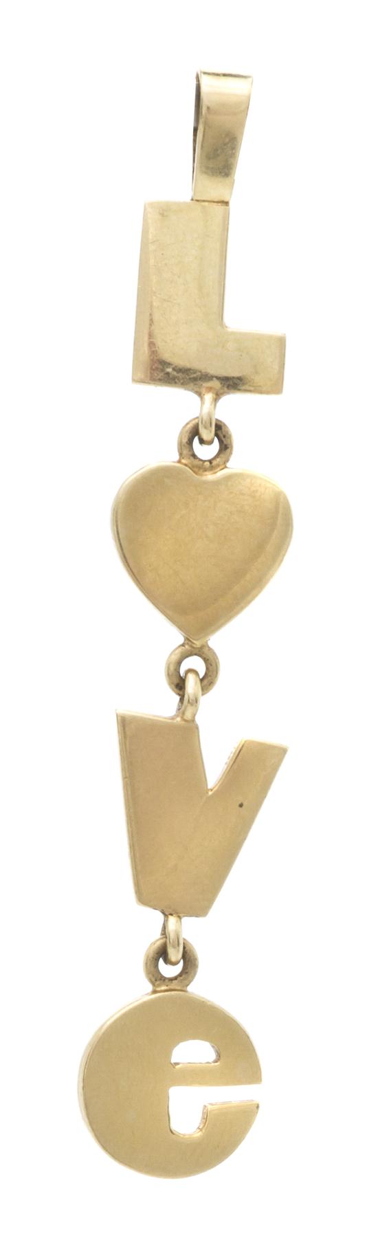 A 14 Karat Yellow Gold ''LOVE''