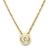 A 14 Karat Yellow Gold and Dia
