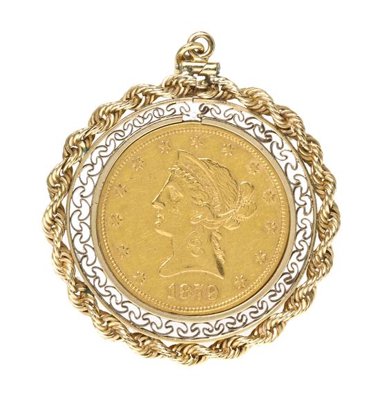 *A 14 Karat Yellow Gold and US