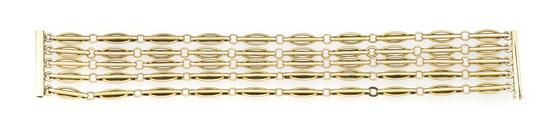 A 14 Karat Yellow Gold Five