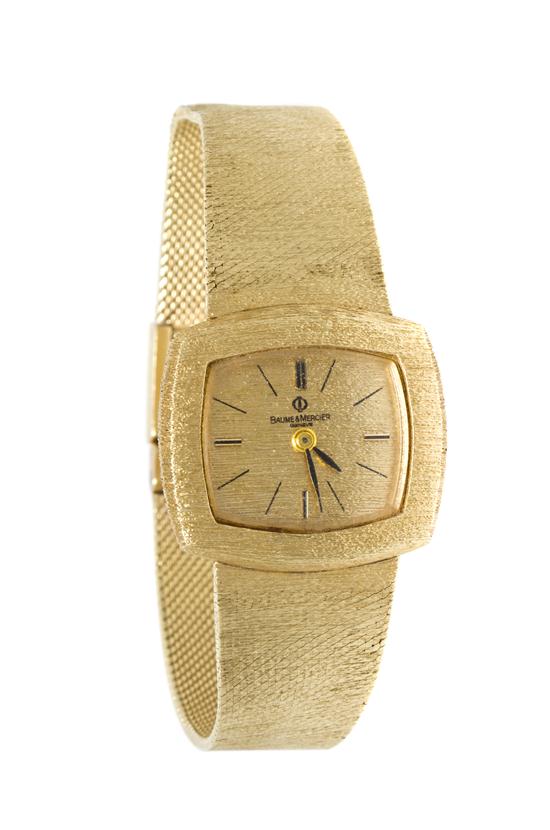 A 14 Karat Yellow Gold Wristwatch