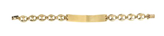 A 14 Karat Yellow Gold ID