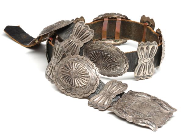 A 14-PIECE NAVAJO STERLING SILVER