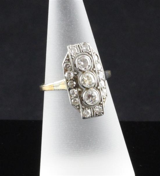 A 14ct gold and diamond dress