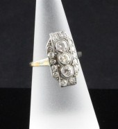 A 14ct gold and diamond dress