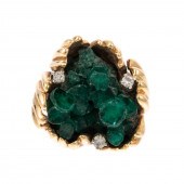 A 14K 1960S CHATHAM CRYSTAL EM