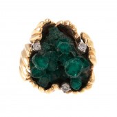 A 14K 1960S CHATHAM CRYSTAL EM