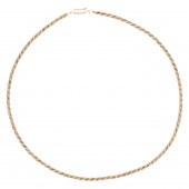 A 14K BI-COLOR GOLD ROPE CHAIN