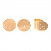 A 14K DIAMOND RING & EARRINGS