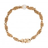 A 14K GOLD AND CULTURED PEARL